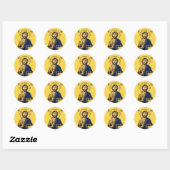Jezus Christus Pantocrator Ronde Sticker (Vel)