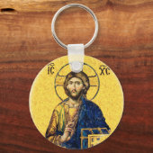 Jezus Christus Pantocrator Sleutelhanger (Achterkant)