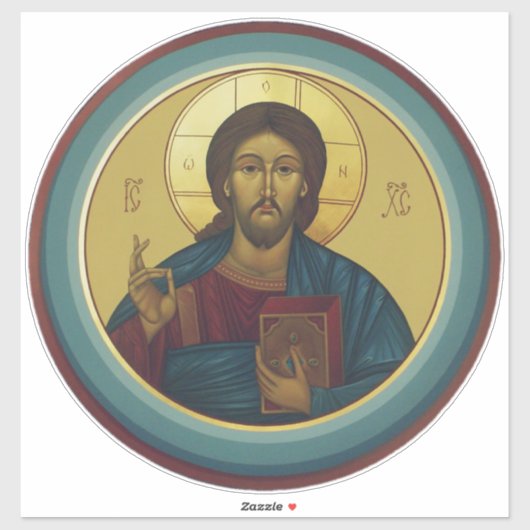 Jezus Christus Pantocrator Sticker (Vel)