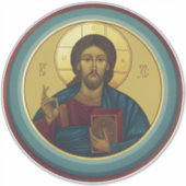 Jezus Christus Pantocrator Sticker (Voorkant)