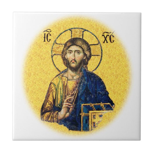 Jezus Christus Pantocrator Tegeltje (Voorkant)