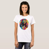 Jezus Christus Pasen Kerstmis Kleurrijk Abstract T-shirt (Voorkant volledig)