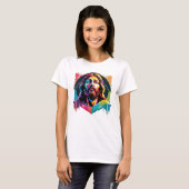 Jezus Christus Pasen Kerstmis Kleurrijk Abstract T-shirt (Voorkant volledig)