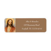 Jezus Christus Pasen Religieuze Aquarel Etiket (Voorkant)