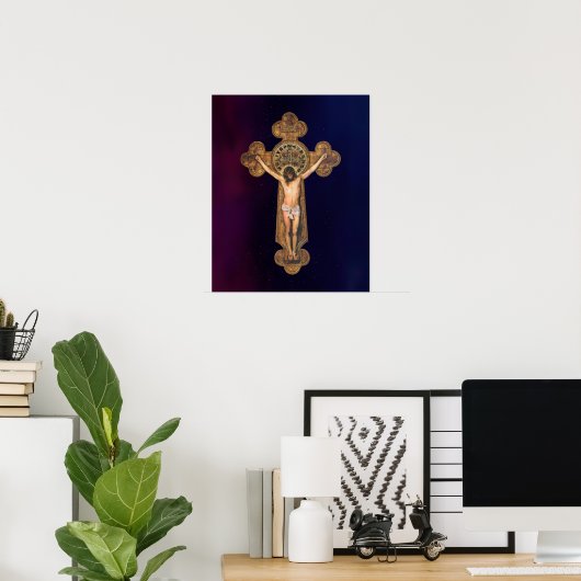 Jezus Christus Passion Crucifixion St Benedict Cro Poster (Thuiskantoor)