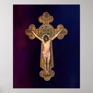 Jezus Christus Passion Crucifixion St Benedict Cro Poster