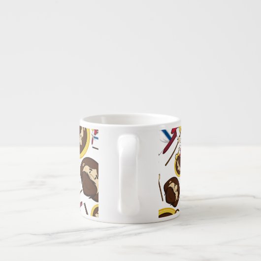 Jezus Christus Patterned Expresso Cup Espresso Kop (Achterkant)