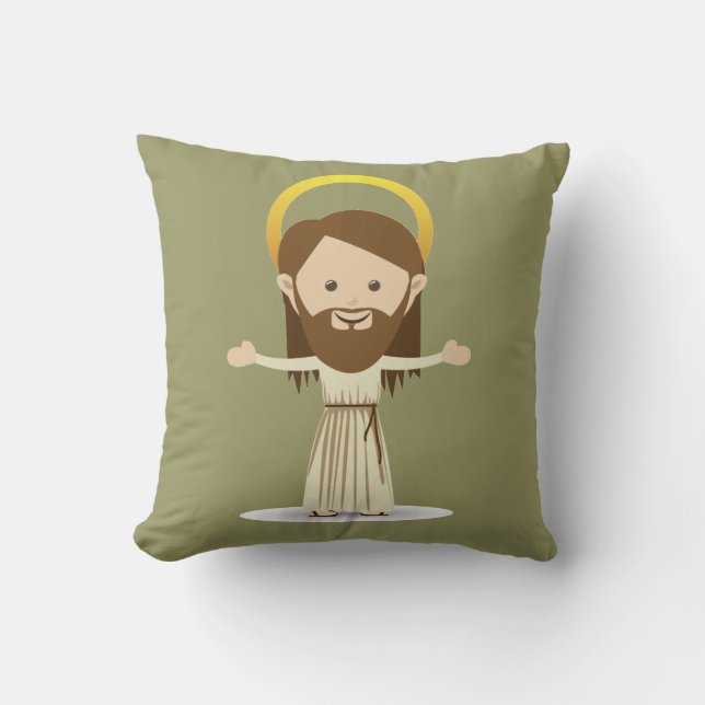 Jezus Christus Pillow Kussen (Voorkant)