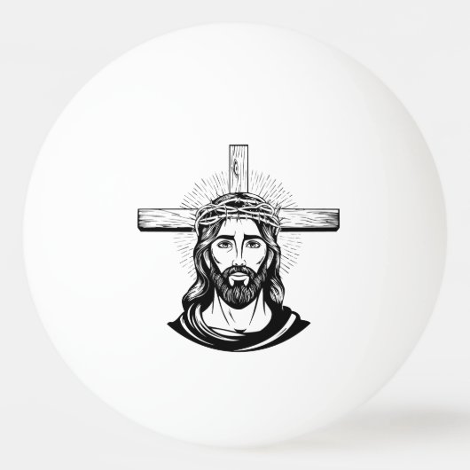 Jezus Christus Pingpongbal (Voorkant)