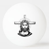 Jezus Christus Pingpongbal (Achterkant)
