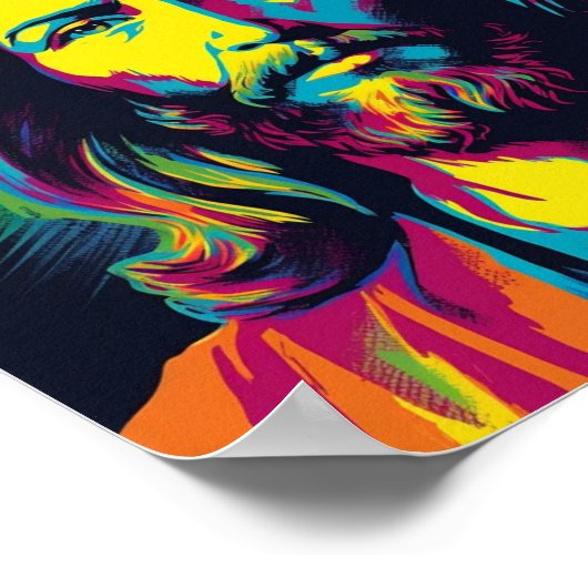 Jezus Christus Pop Kunst - AI Generated Art Poster (Hoek)