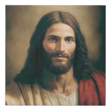 Jezus Christus Portret - Faux Canvas 10x10