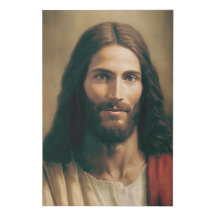 Jezus Christus Portret - Faux Canvas 24x36