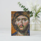 Jezus Christus Portret Medieval Mosaic Briefkaart (Staand voorkant)