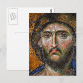 Jezus Christus Portret Medieval Mosaic Briefkaart (Voorkant / Achterkant)