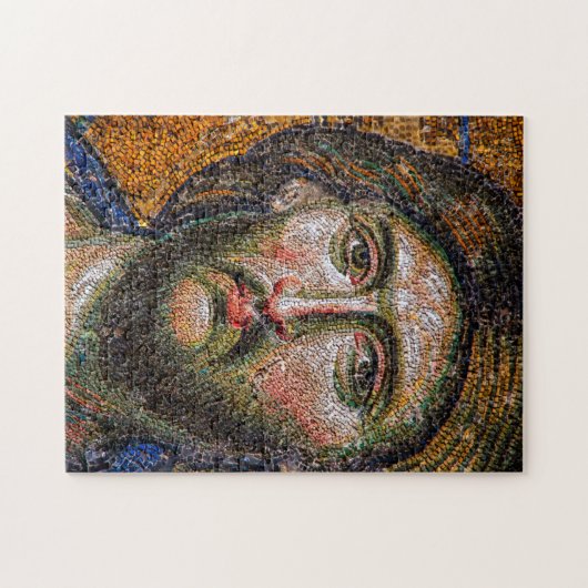 Jezus Christus Portret Medieval Mosaic Legpuzzel (Horizontaal)