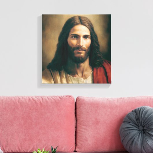 Jezus Christus Portret op Canvas 12x12 (Insitu (Woonkamer))