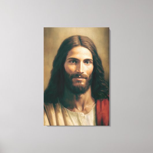 Jezus Christus Portret op Canvas 24x36 (Voorkant)