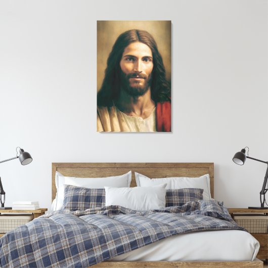 Jezus Christus Portret op Canvas 24x36 (Insitu (Slaapkamer))