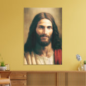 Jezus Christus Portret op Canvas 24x36 (Insitu (Woonkamer))