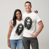 Jezus Christus - Portret van houtskool T-shirt (Unisex)