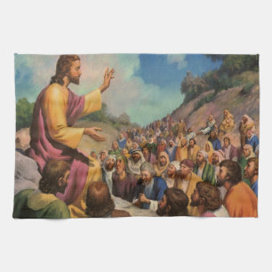Jezus Christus Preek op de Berg, Oude Religie Theedoek