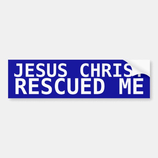 Jezus Christus redde me Bumpersticker (Voorkant)