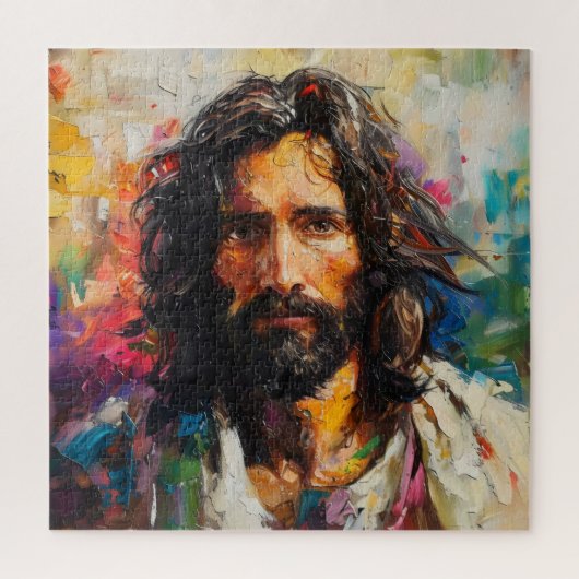 Jezus Christus Religie Kleur Legpuzzel (Verticaal)