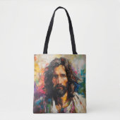 Jezus Christus Religie Kleur Tote Bag (Voorkant)
