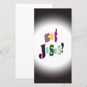 Jezus Christus Religieuze Zwarte Ovaal Abstract (Voorkant / Achterkant)