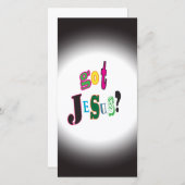 Jezus Christus Religieuze Zwarte Ovaal Abstract (Voorkant / Achterkant)