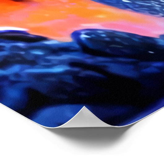 Jezus Christus rijdt met een Polar Beer | AI Art P Poster (Hoek)