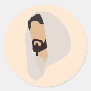 Jezus Christus Ronde Sticker