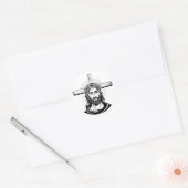 Jezus Christus Ronde Sticker (Envelop)