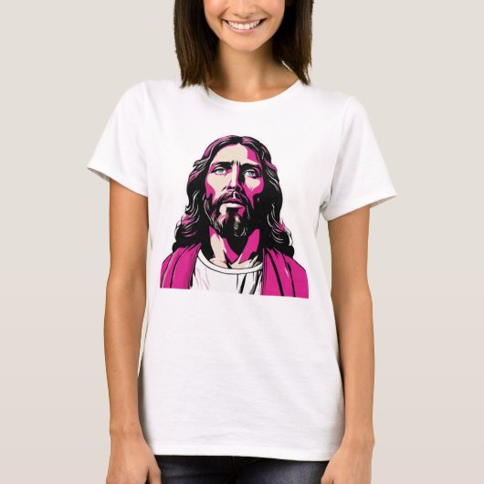Jezus Christus Roze Pasen Pasen Kerstcadeau T-shirt (Voorkant)