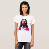 Jezus Christus Roze Pasen Pasen Kerstcadeau T-shirt (Voorkant volledig)