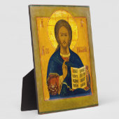 Jezus Christus Russisch Pictogram Fotoplaat (Zijkant)