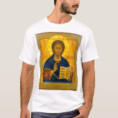 Jezus Christus Russisch Pictogram T-shirt (Voorkant)