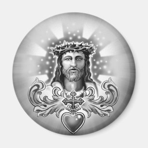 Jezus Christus Sacred Heart Design Magneet