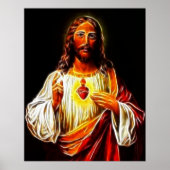 Jezus Christus Sacred Heart Poster (Voorkant)