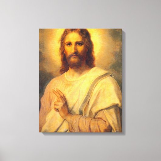 Jezus Christus Savior Canvas Afdruk (Voorkant)