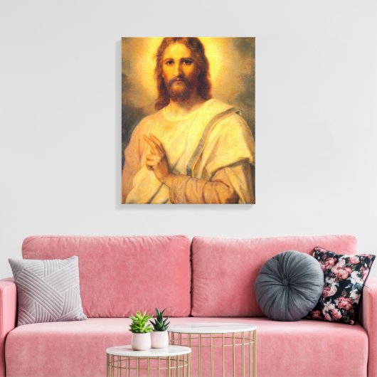 Jezus Christus Savior Canvas Afdruk (Insitu (Woonkamer))