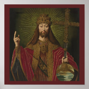 Jezus Christus Savior van de Wereldbank Poster