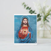 Jezus Christus schilderij van Alfred Fox Briefkaart (Staand voorkant)