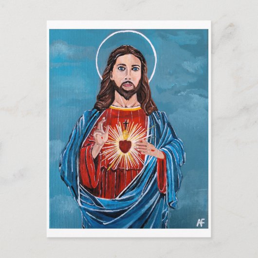 Jezus Christus schilderij van Alfred Fox Briefkaart (Voorkant)