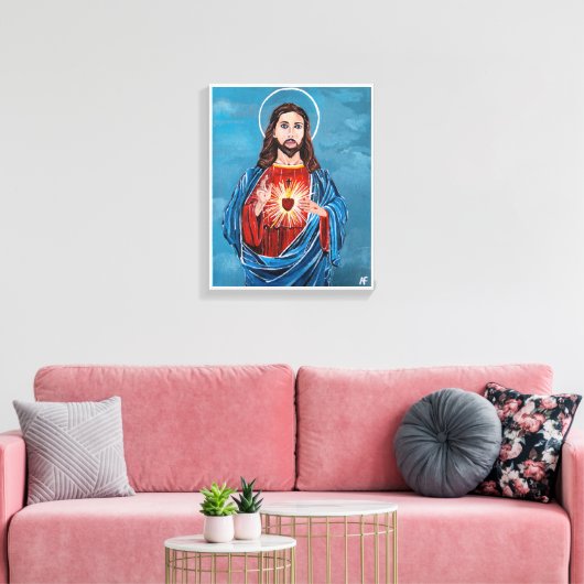 Jezus Christus schilderij van Alfred Fox Canvas Afdruk (Insitu (Woonkamer))