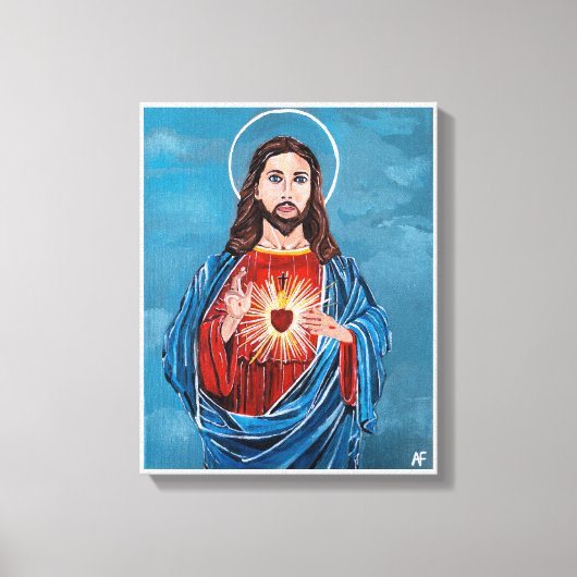 Jezus Christus schilderij van Alfred Fox Canvas Afdruk (Voorkant)