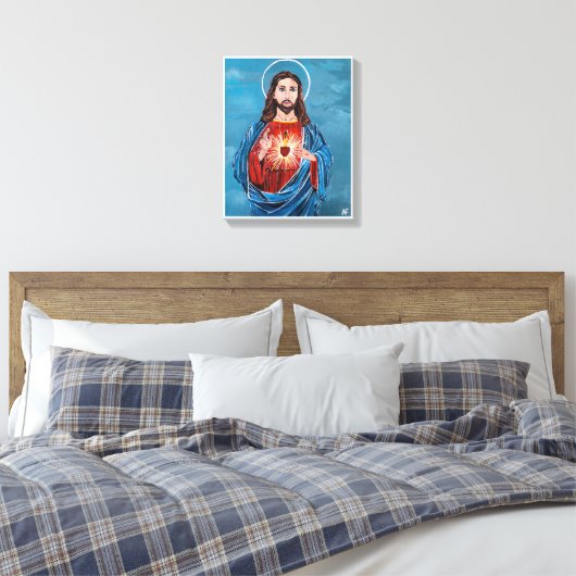 Jezus Christus schilderij van Alfred Fox Canvas Afdruk (Insitu (Slaapkamer))