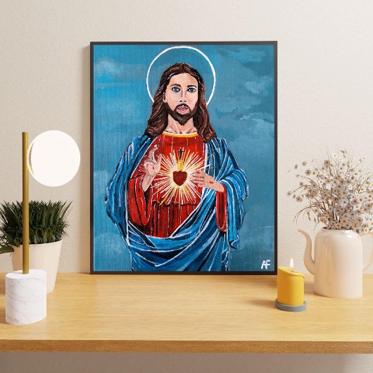 Jezus Christus schilderij van Alfred Fox Canvas Afdruk