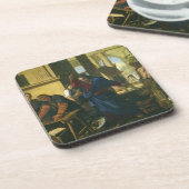 Jezus Christus schoonmaken van de tempel Bier Onderzetter (Linkerzijde)